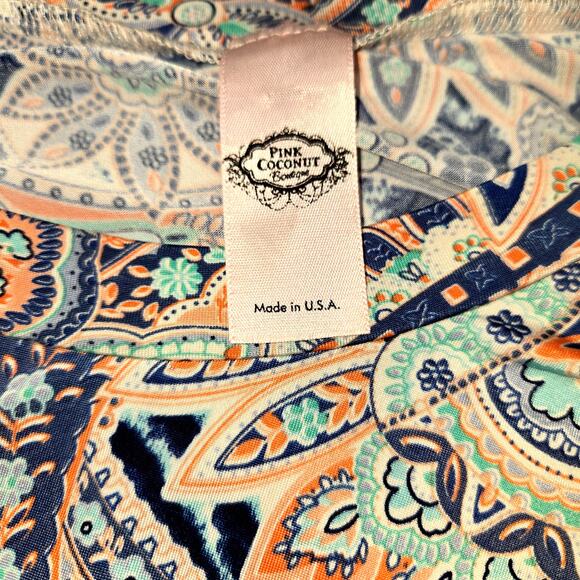 Pink Coconut 2X Women's Top Shirt Blouse 3/4 Sleeves Plus Size 2XL XXL 18W 20W - Picture 3 of 6